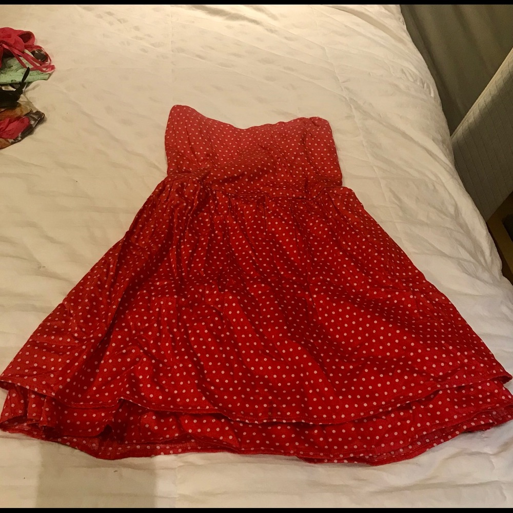 Kimchi Blue Red White Polka Dot StraEssDress